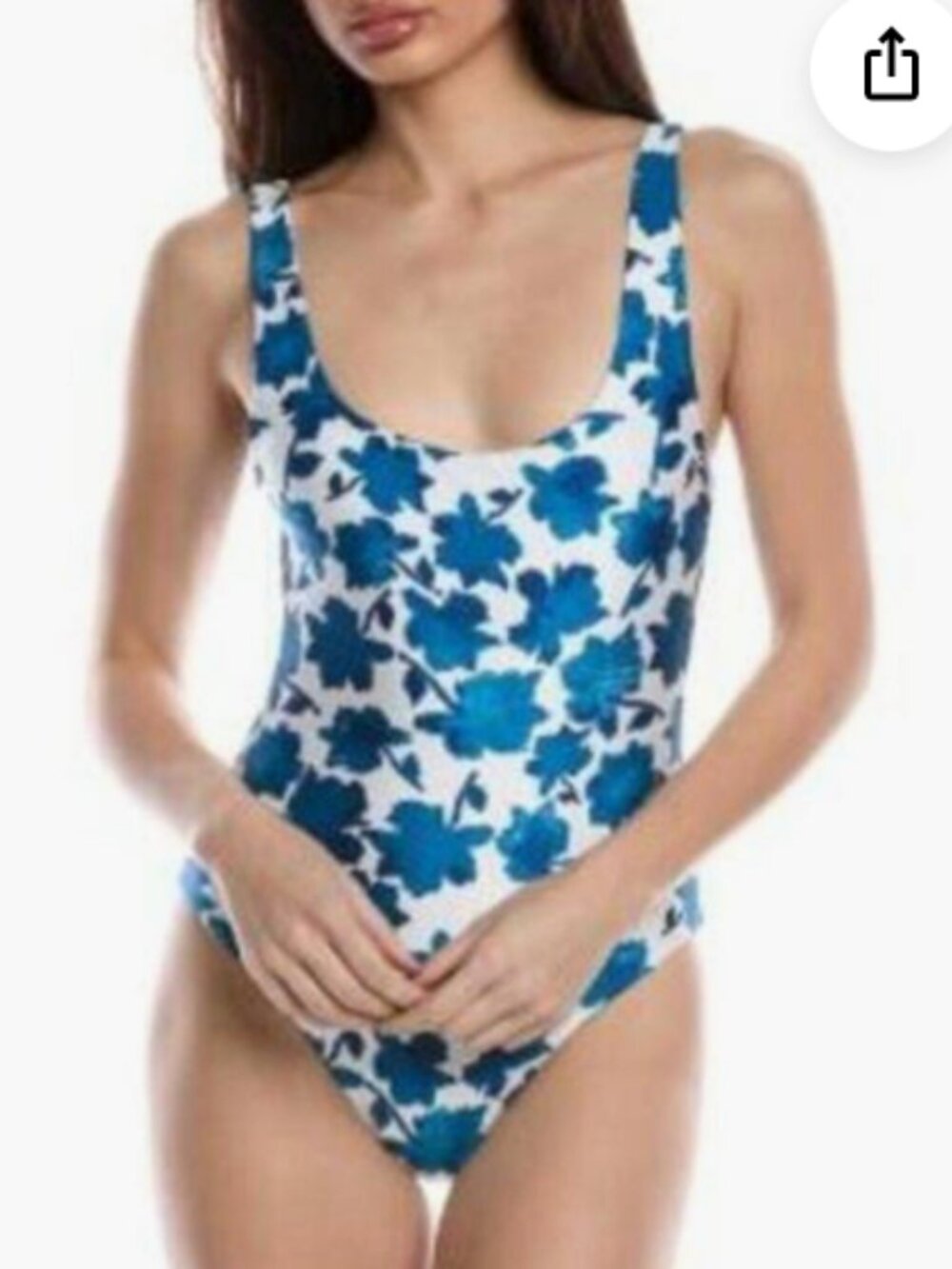 Onia floral One-Piece Swimsuit in Cream & blue